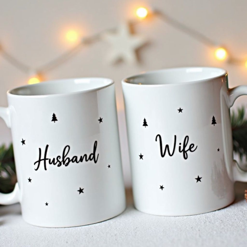 Husband & Wife Christmas Cups